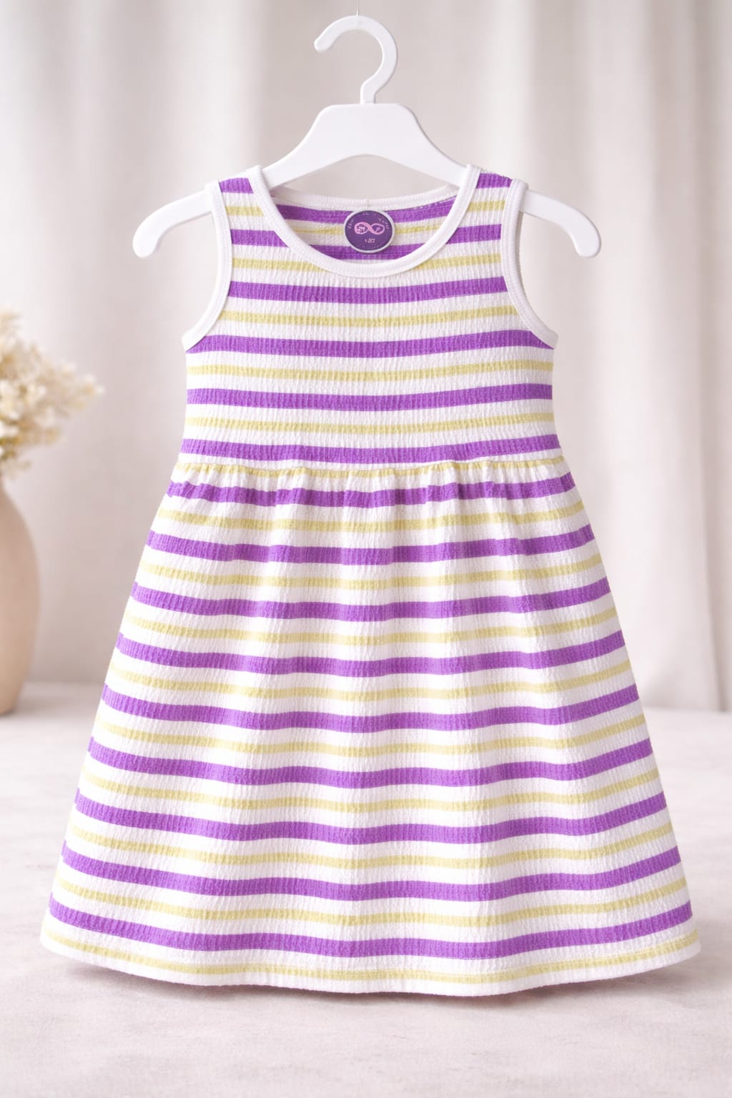 Baby Girl Sleeveless Striped Dress